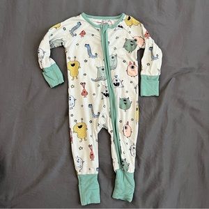 Caden Lane 0-3M Monster Romper